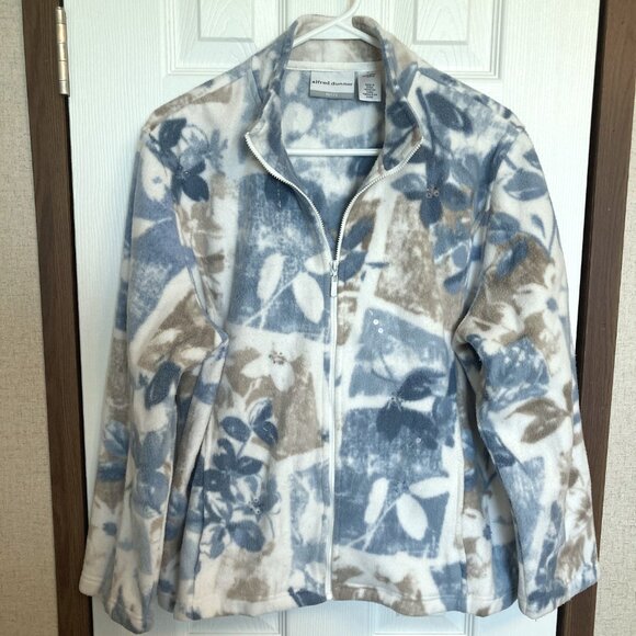 Alfred Dunner Vintage 1990's Fleece Women's Fleece Zip Up Jacket - Picture 1 of 8